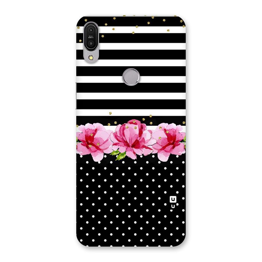 Polka Floral Stripes Back Case for Zenfone Max Pro M1