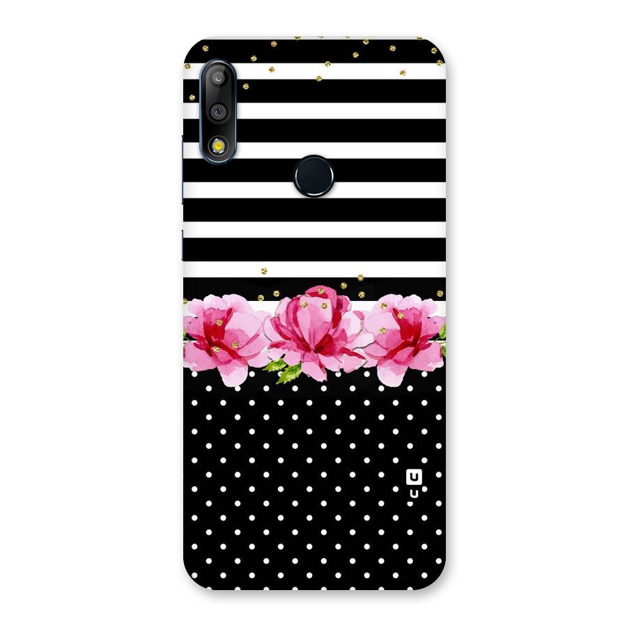 Polka Floral Stripes Back Case for Zenfone Max Pro M2