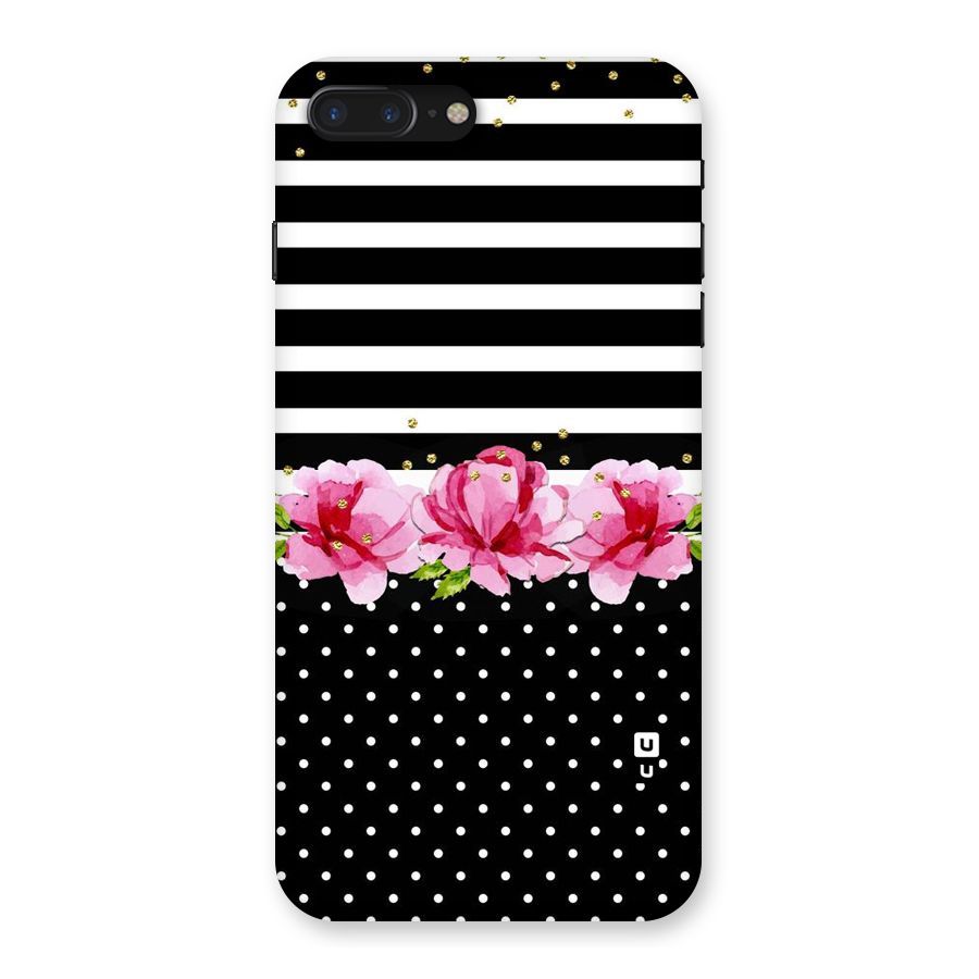Polka Floral Stripes Back Case for iPhone 7 Plus