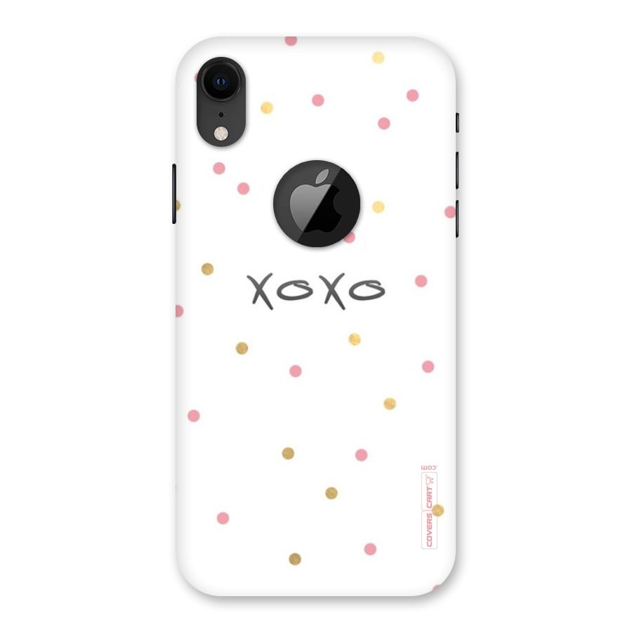 Polka Hugs Back Case for iPhone XR Logo Cut