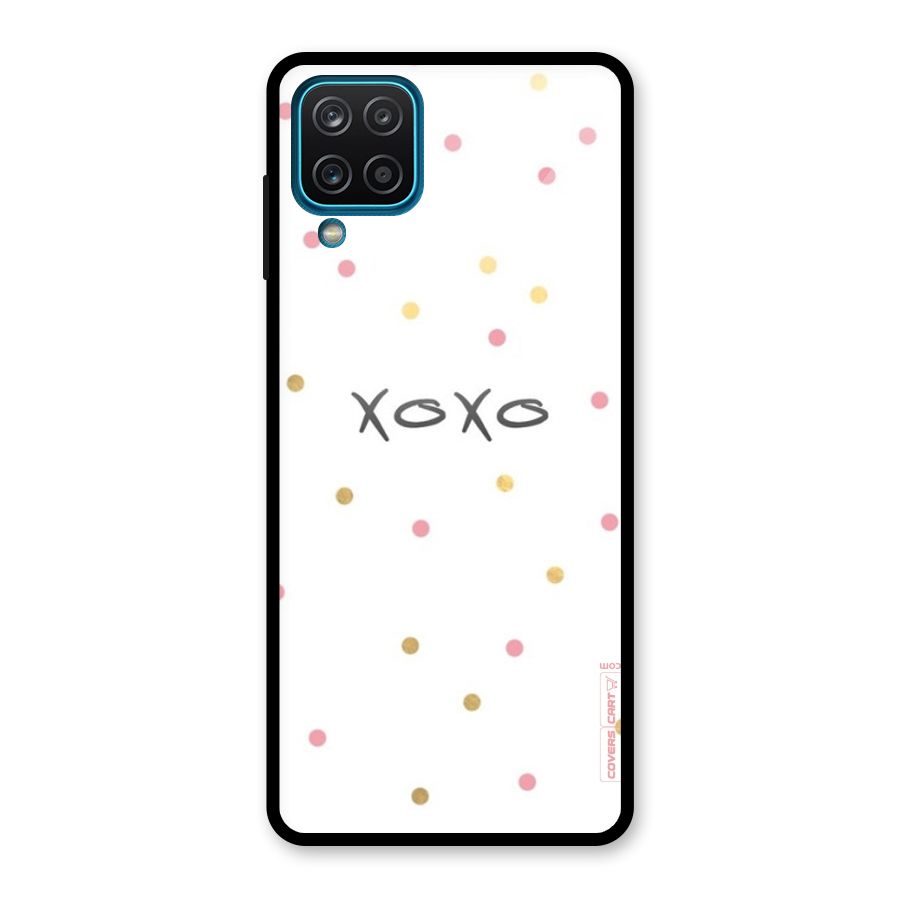 Polka Hugs Glass Back Case for Galaxy A12