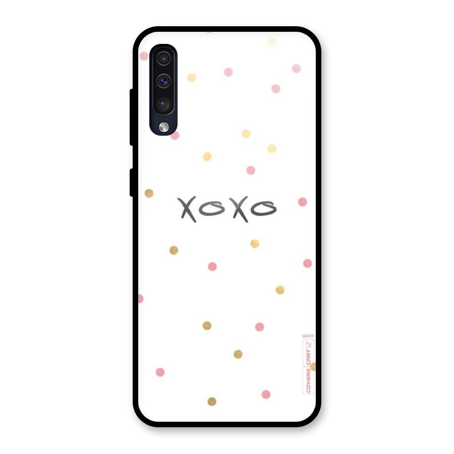 Polka Hugs Glass Back Case for Galaxy A30s