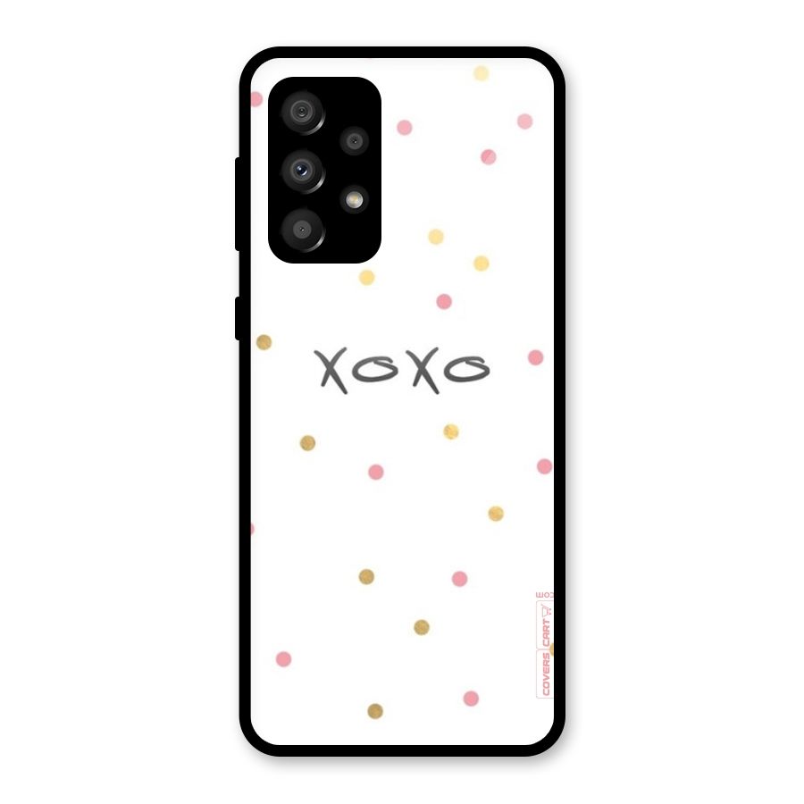 Polka Hugs Glass Back Case for Galaxy A32