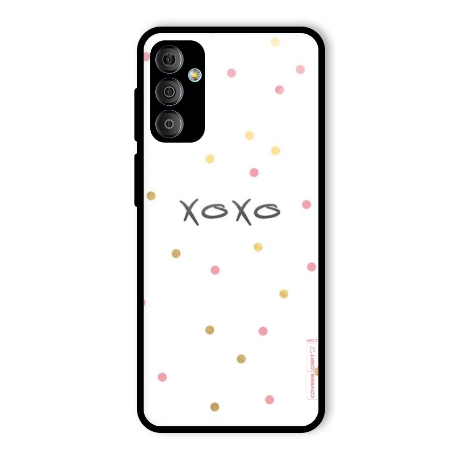 Polka Hugs Glass Back Case for Galaxy F23