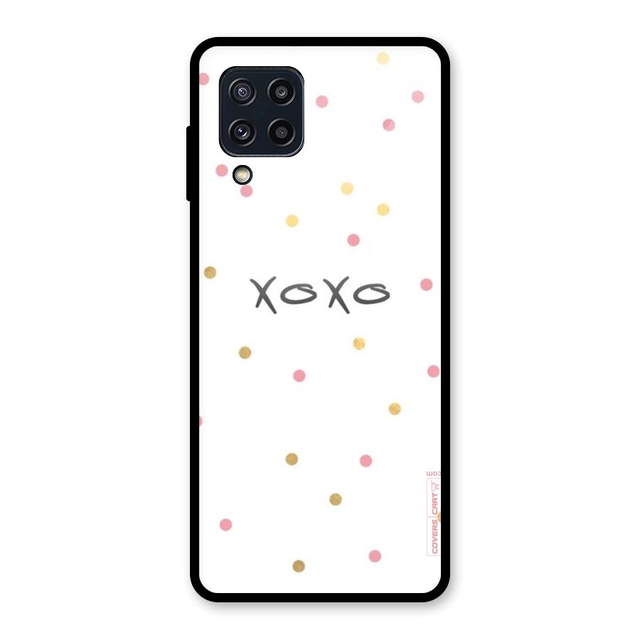 Polka Hugs Glass Back Case for Galaxy M32