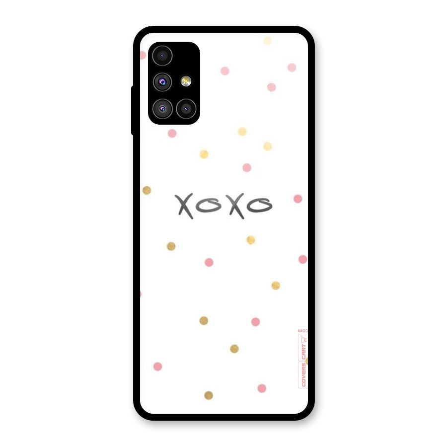 Polka Hugs Glass Back Case for Galaxy M51