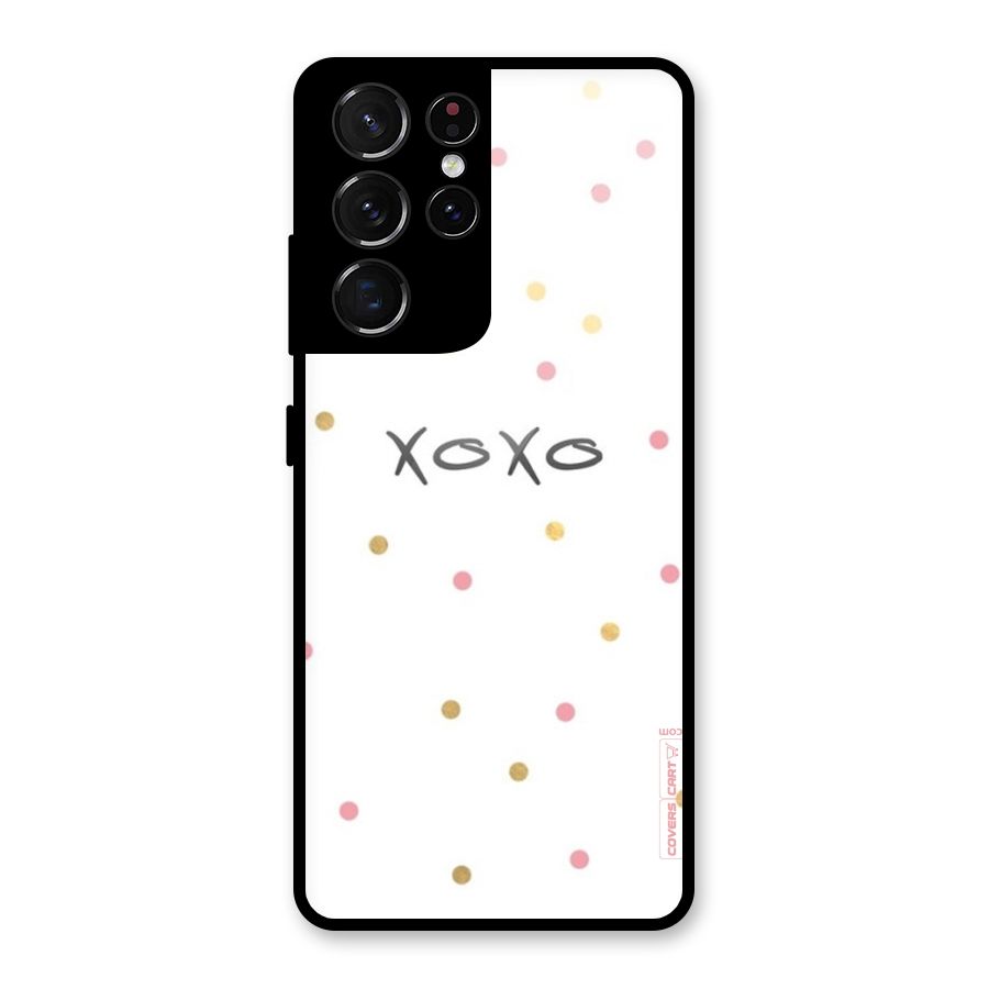 Polka Hugs Glass Back Case for Galaxy S21 Ultra 5G