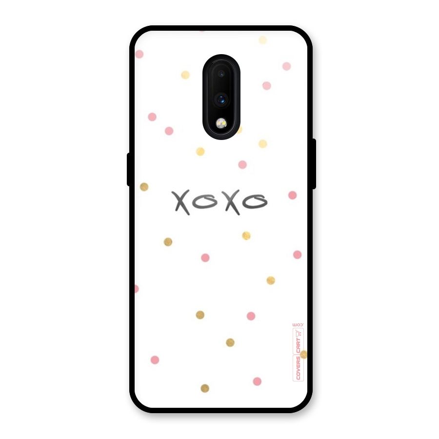Polka Hugs Glass Back Case for OnePlus 7