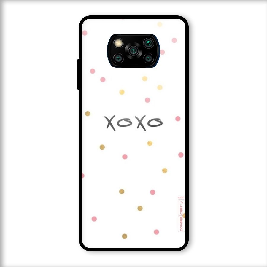 Polka Hugs Glass Back Case for Poco X3