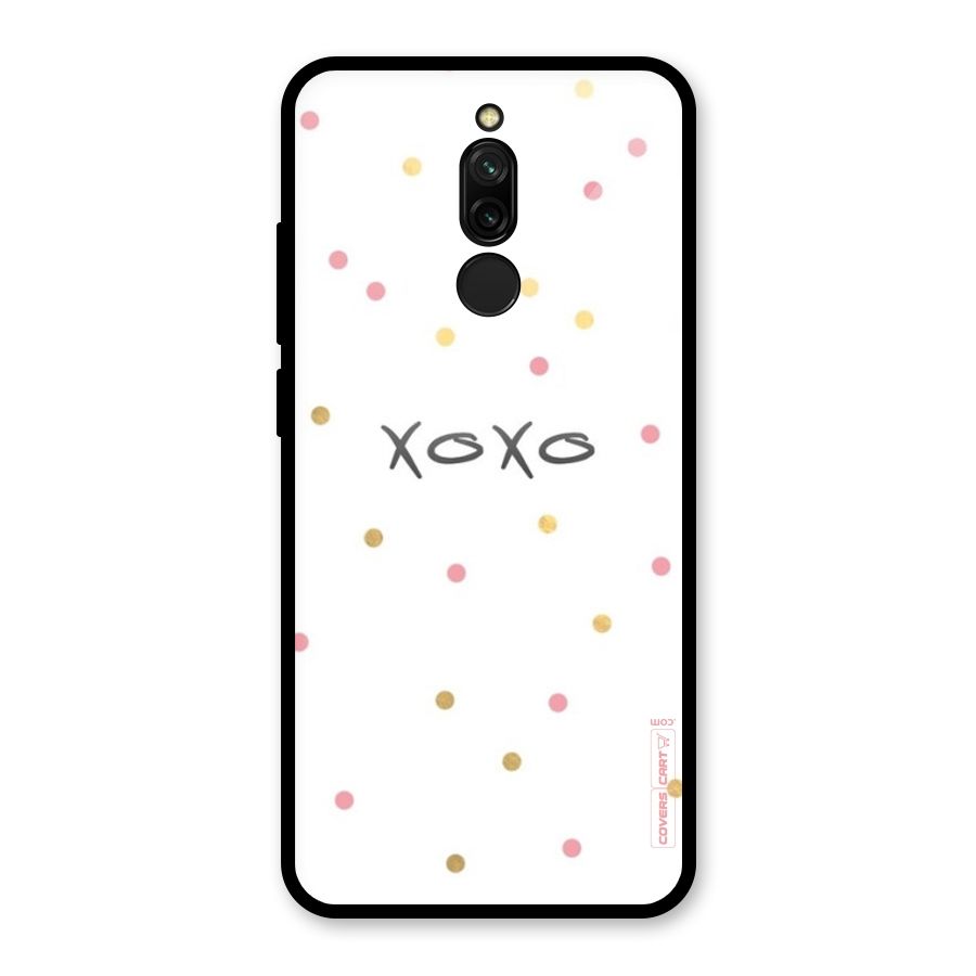 Polka Hugs Glass Back Case for Redmi 8
