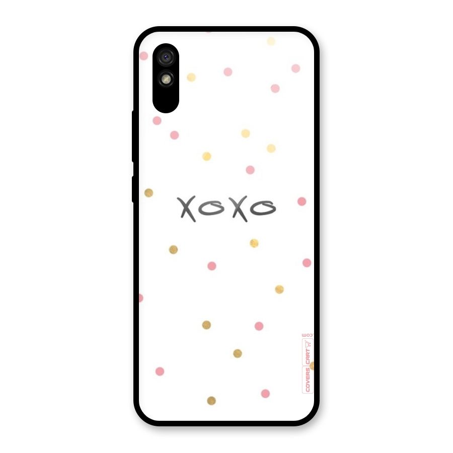 Polka Hugs Glass Back Case for Redmi 9A