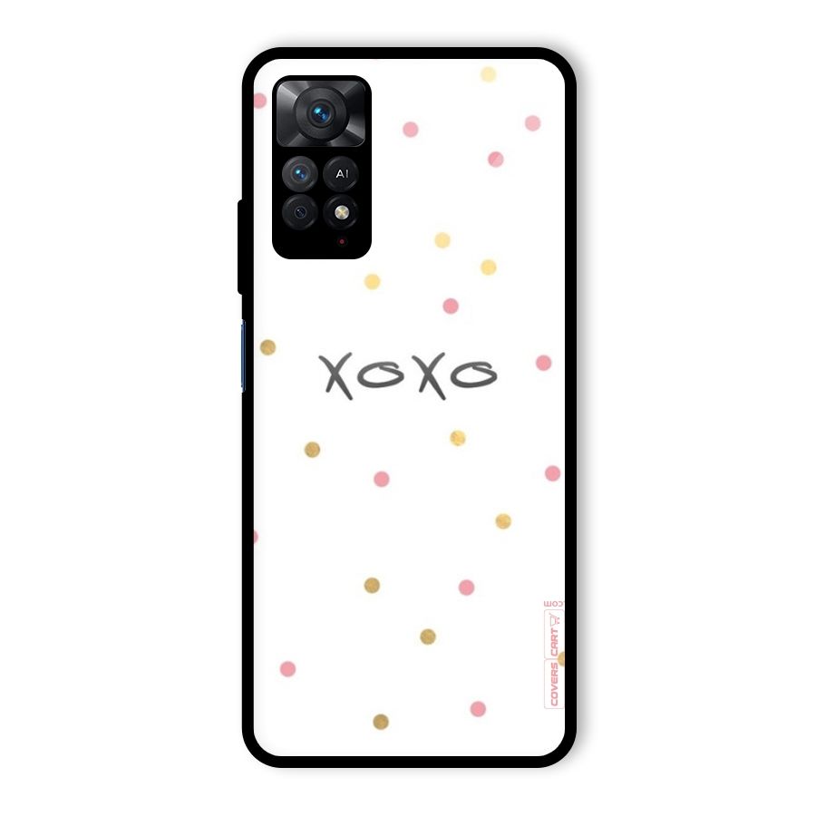Polka Hugs Glass Back Case for Redmi Note 11 Pro