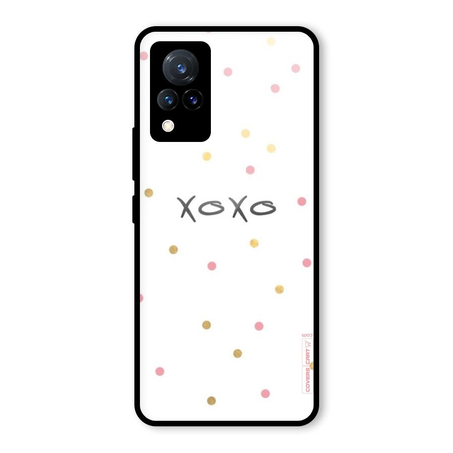 Polka Hugs Glass Back Case for Vivo V21 5G