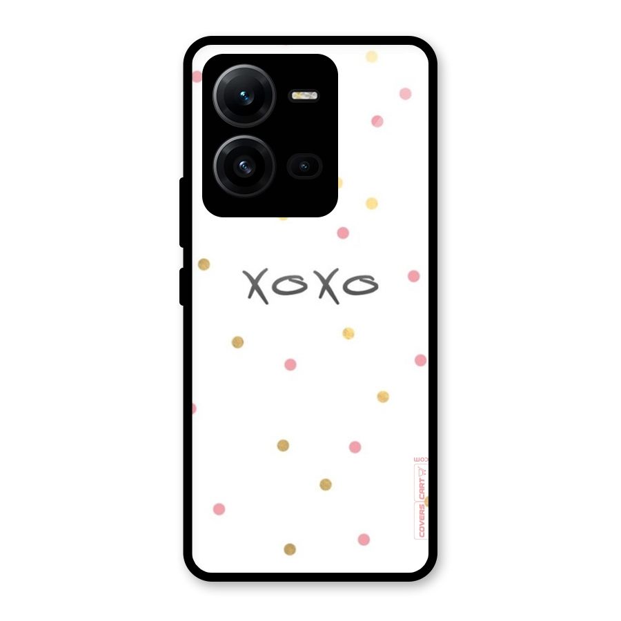 Polka Hugs Glass Back Case for Vivo V25