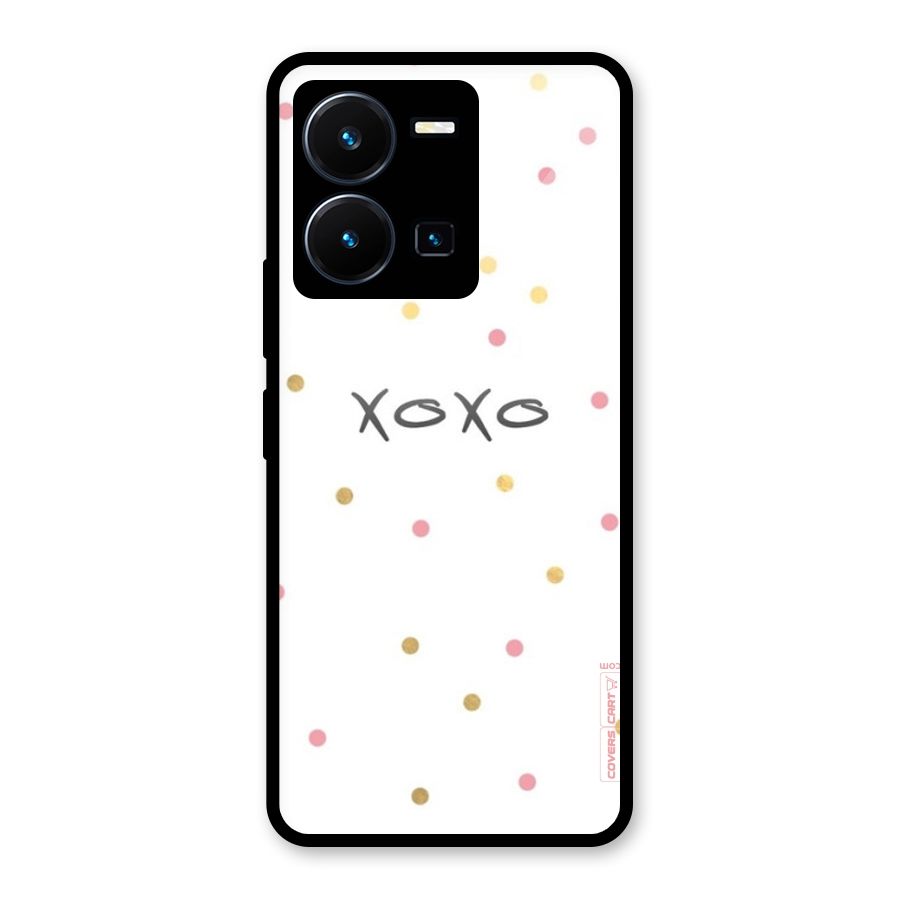 Polka Hugs Glass Back Case for Vivo Y35