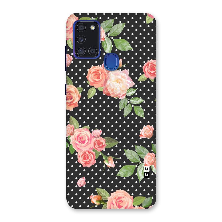 Polka Peach Back Case for Galaxy A21s