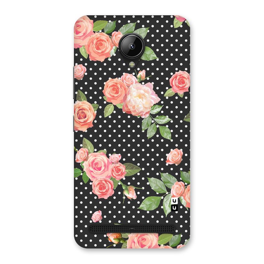Polka Peach Back Case for Lenovo C2