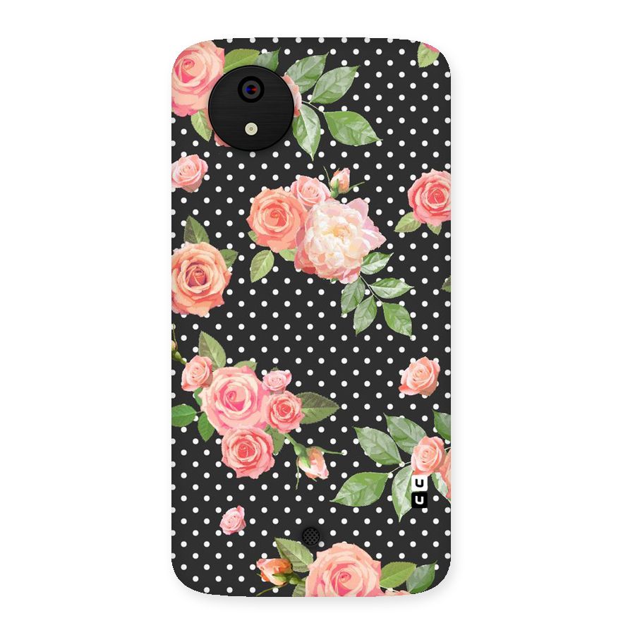 Polka Peach Back Case for Micromax Canvas A1