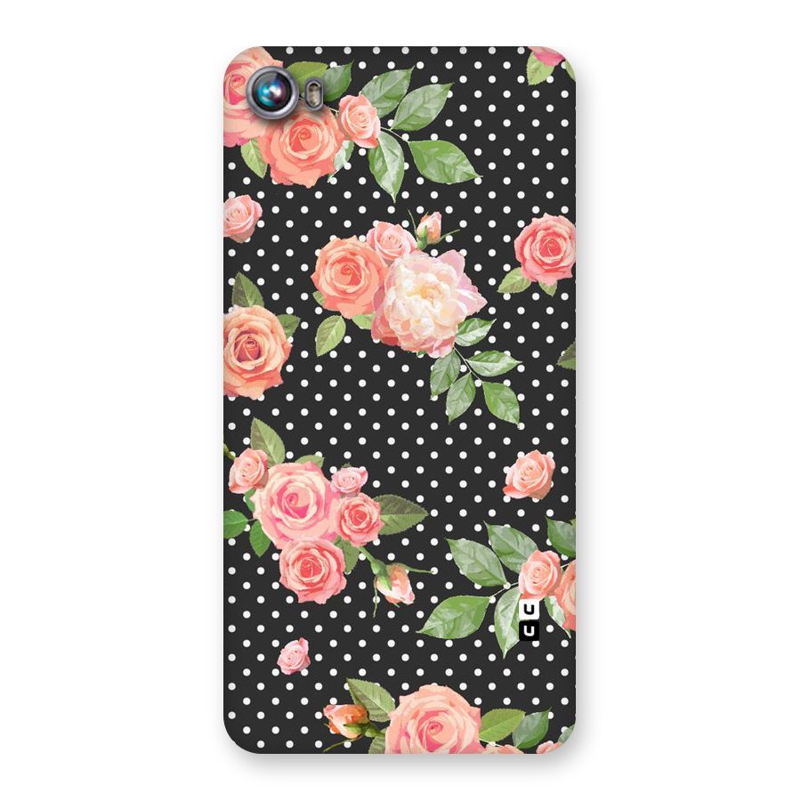 Polka Peach Back Case for Micromax Canvas Fire 4 A107