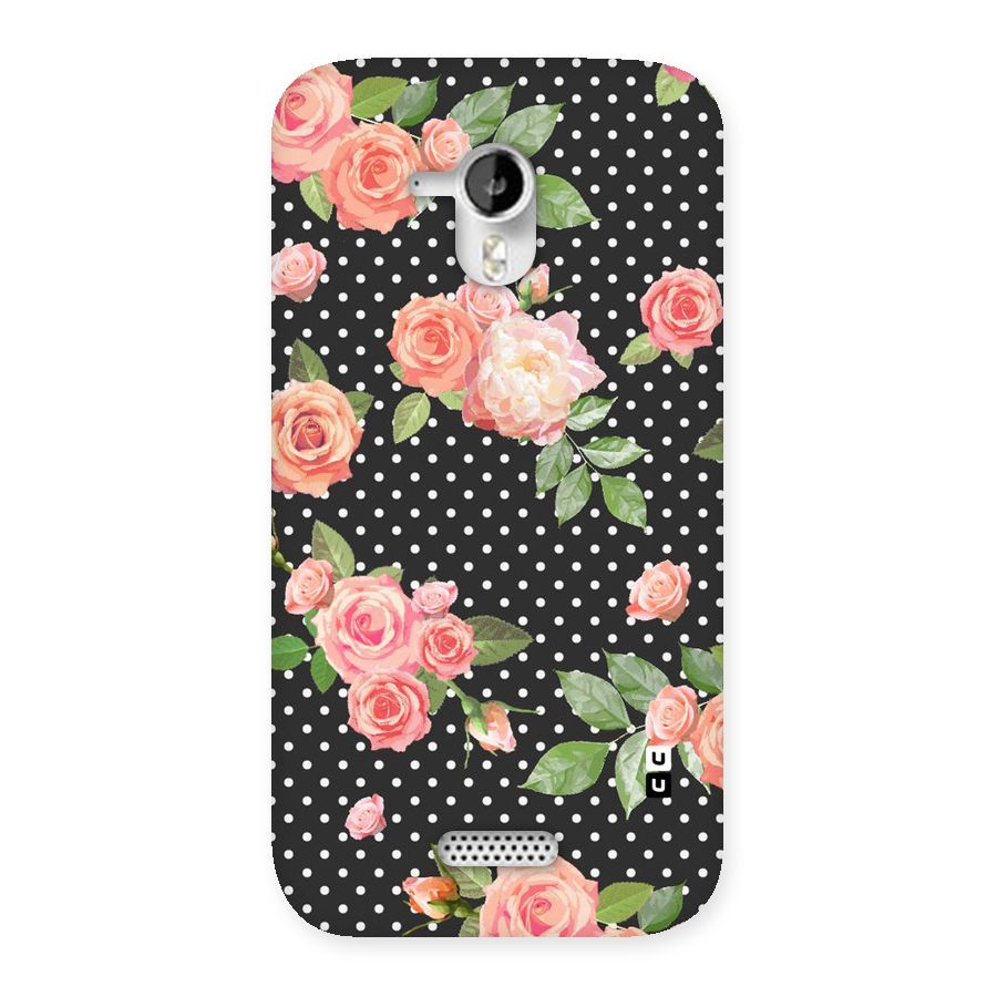 Polka Peach Back Case for Micromax Canvas HD A116