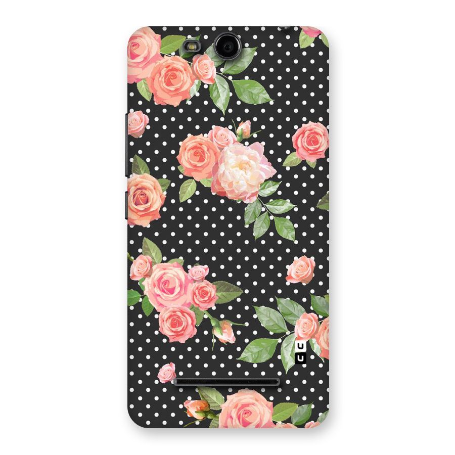 Polka Peach Back Case for Micromax Canvas Juice 3 Q392
