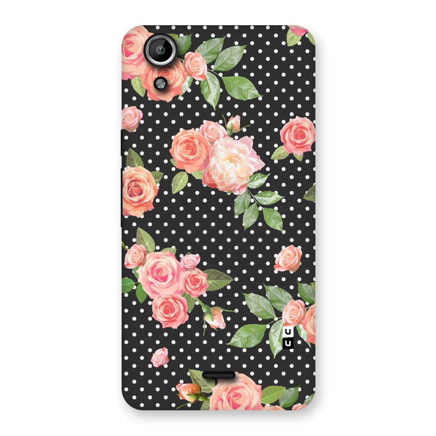 Polka Peach Back Case for Micromax Canvas Selfie Lens Q345