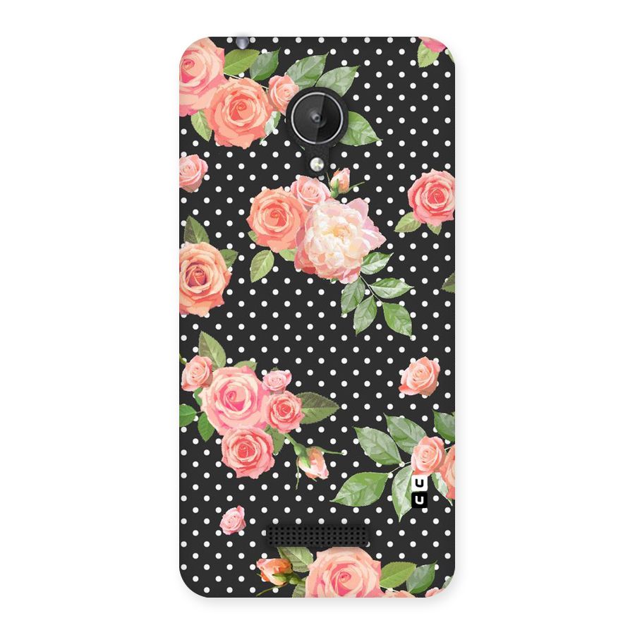 Polka Peach Back Case for Micromax Canvas Spark Q380