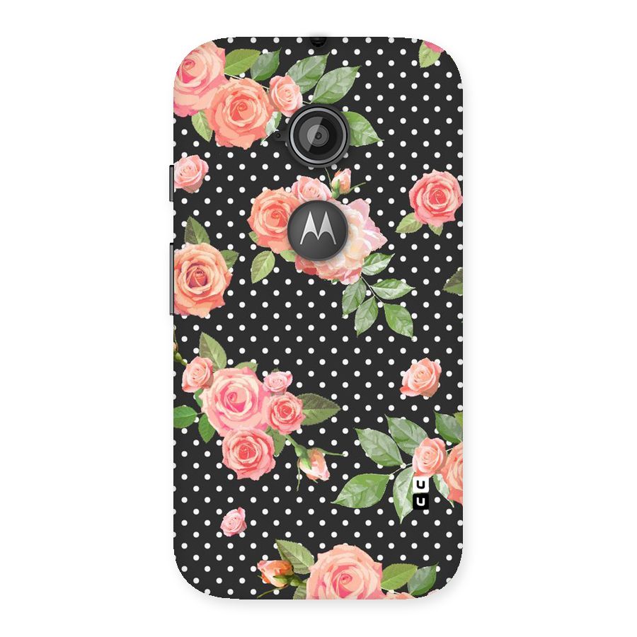 Polka Peach Back Case for Moto E 2nd Gen