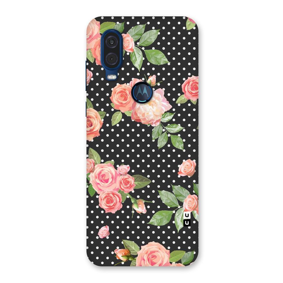 Polka Peach Back Case for Motorola One Vision