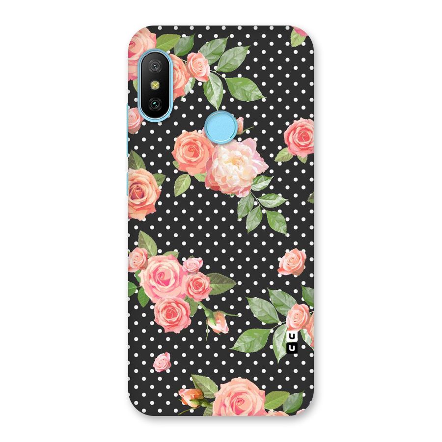 Polka Peach Back Case for Redmi 6 Pro