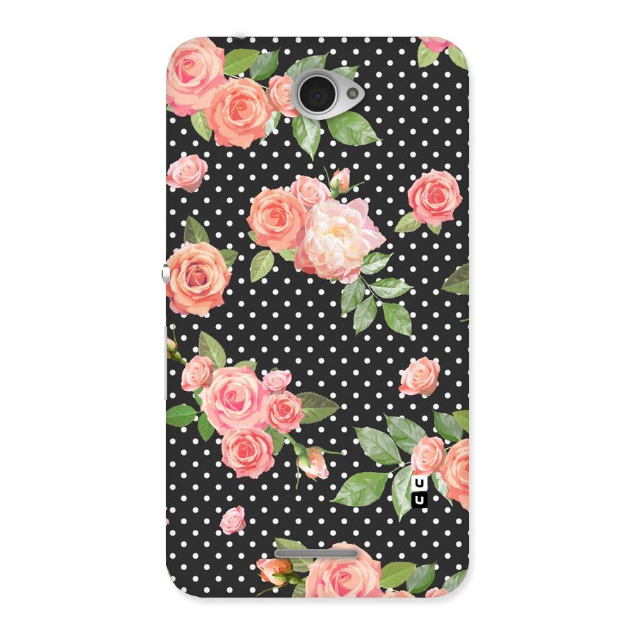 Polka Peach Back Case for Sony Xperia E4
