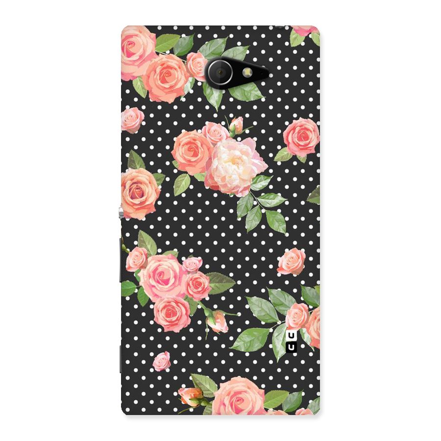 Polka Peach Back Case for Sony Xperia M2
