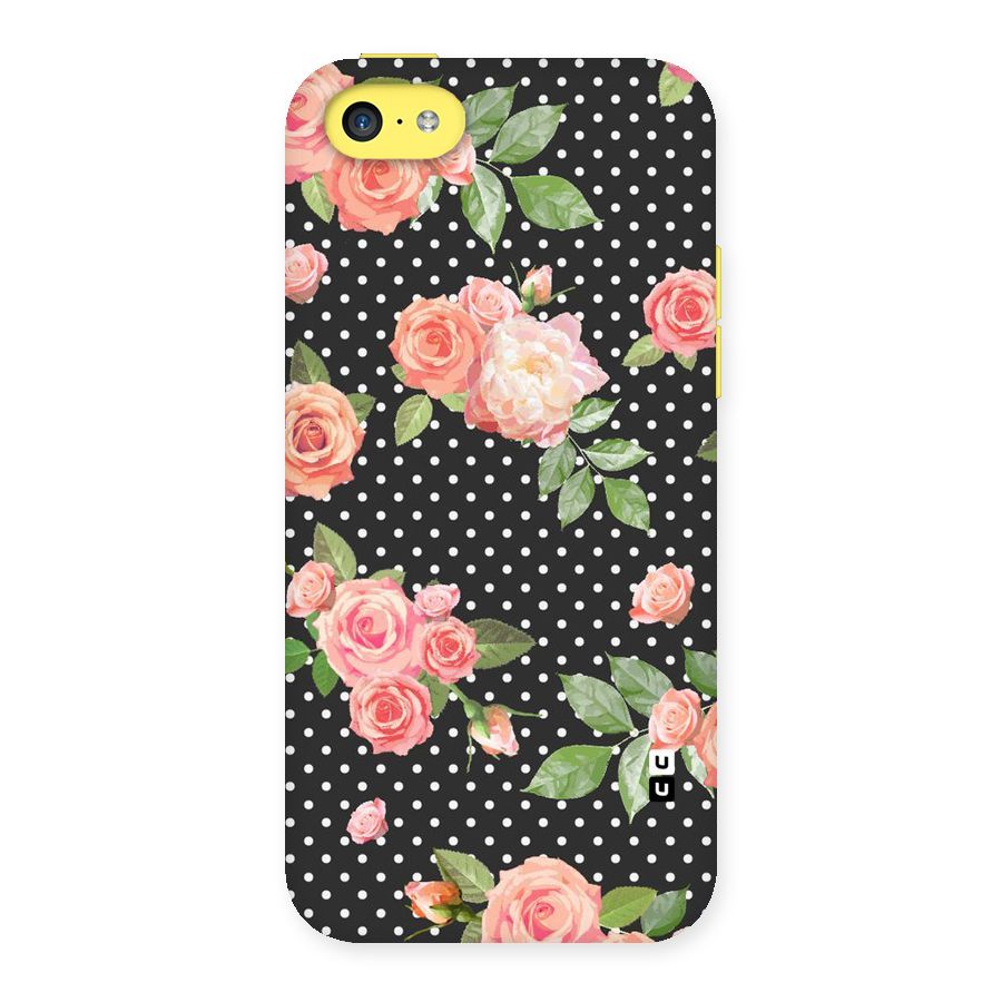 Polka Peach Back Case for iPhone 5C