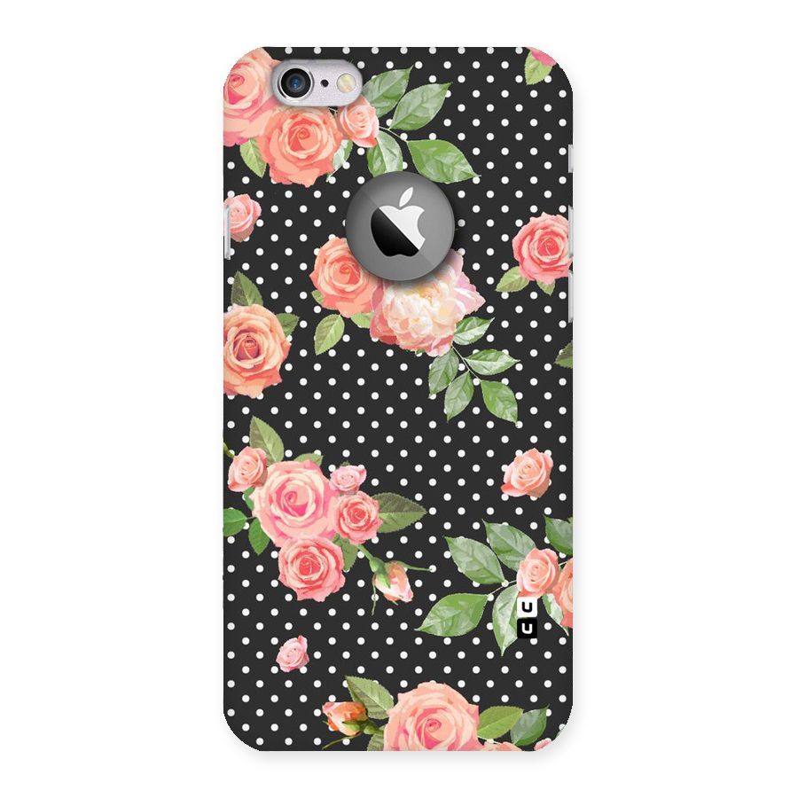 Polka Peach Back Case for iPhone 6 Logo Cut