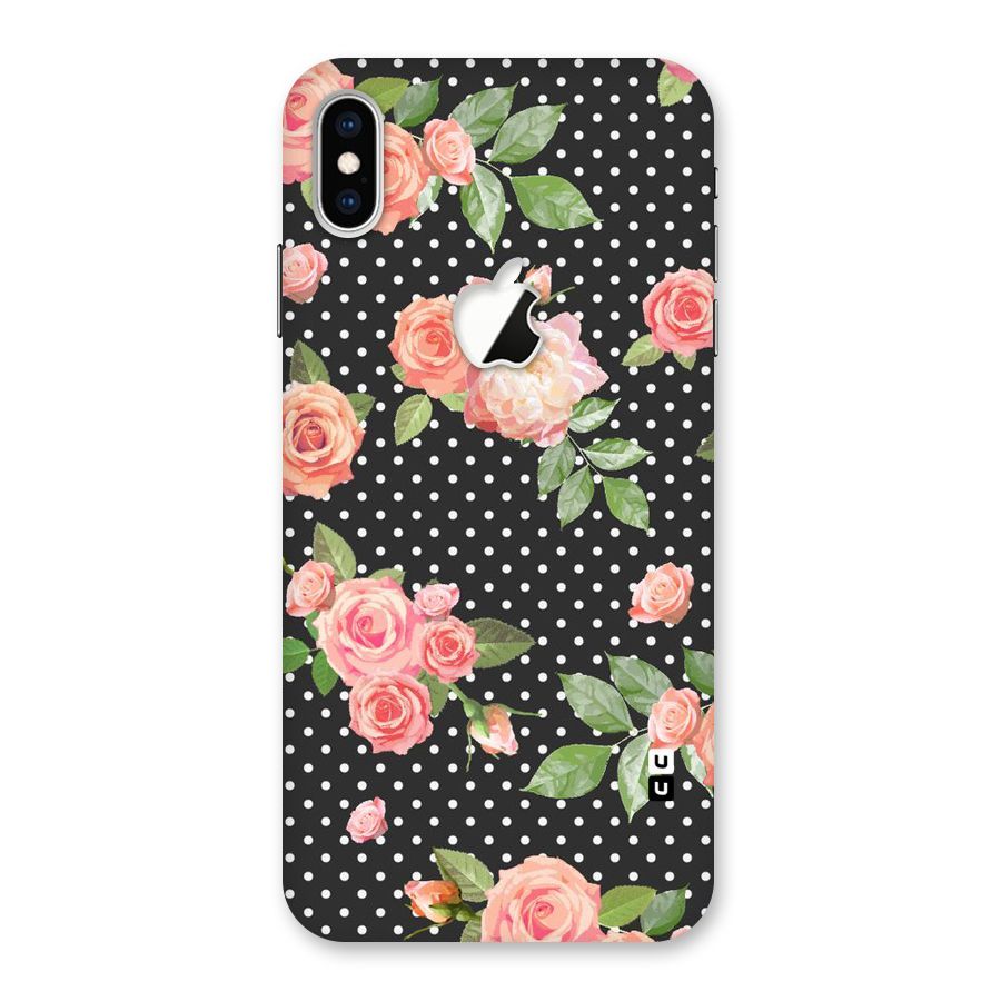 Polka Peach Back Case for iPhone XS Max Apple Cut