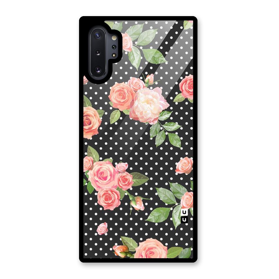 Polka Peach Glass Back Case for Galaxy Note 10 Plus