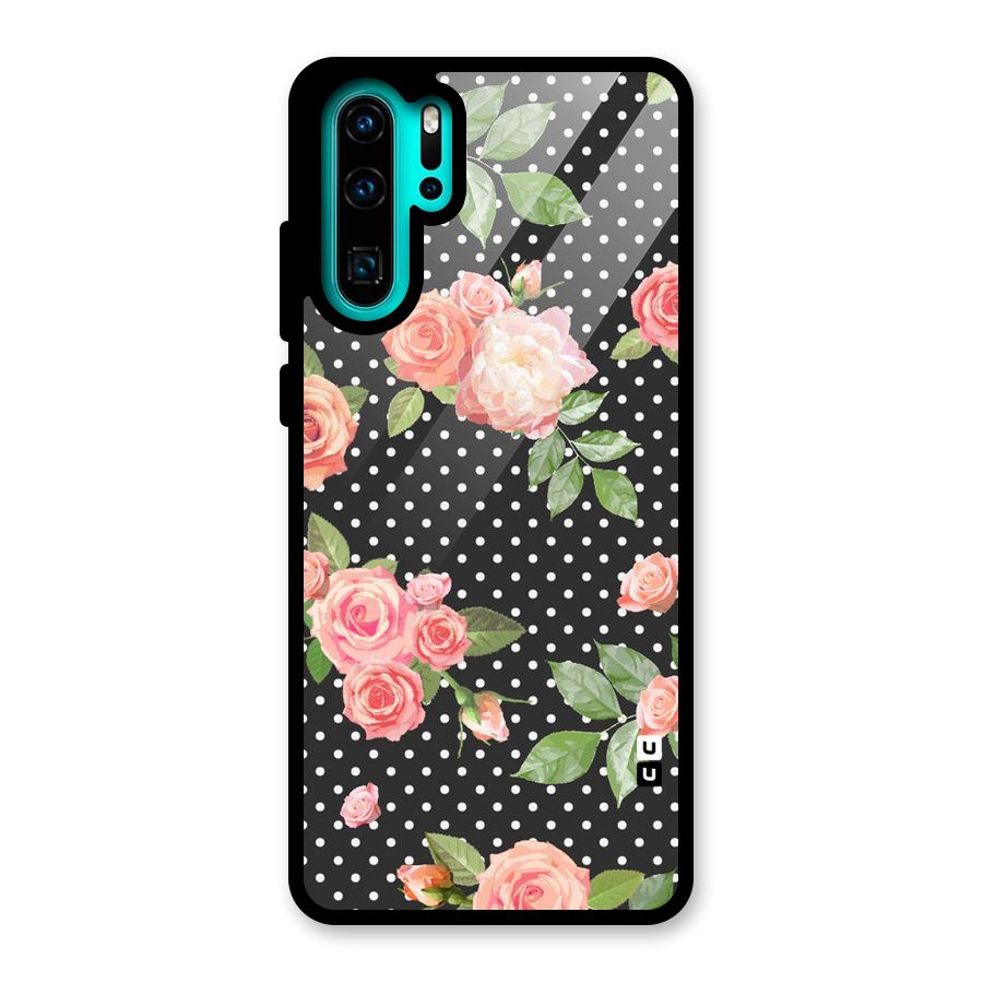Polka Peach Glass Back Case for Huawei P30 Pro