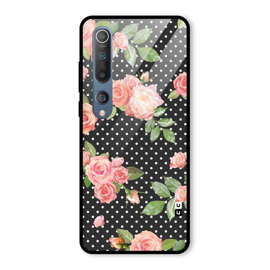 Polka Peach Glass Back Case for Mi 10