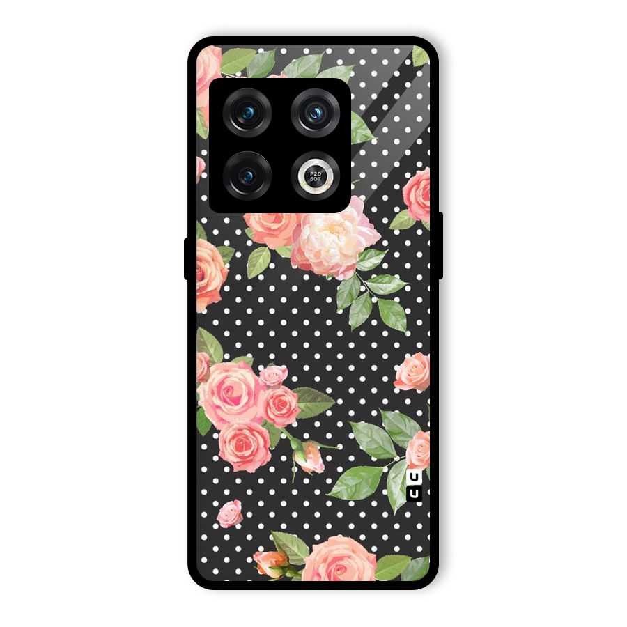 Polka Peach Glass Back Case for OnePlus 10 Pro 5G