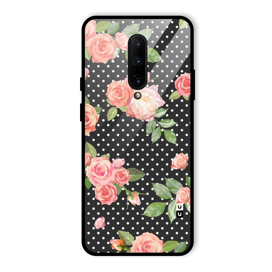Polka Peach Glass Back Case for OnePlus 7 Pro