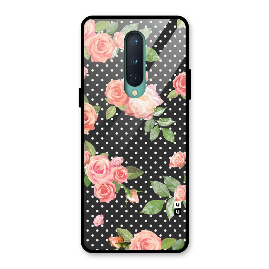Polka Peach Glass Back Case for OnePlus 8