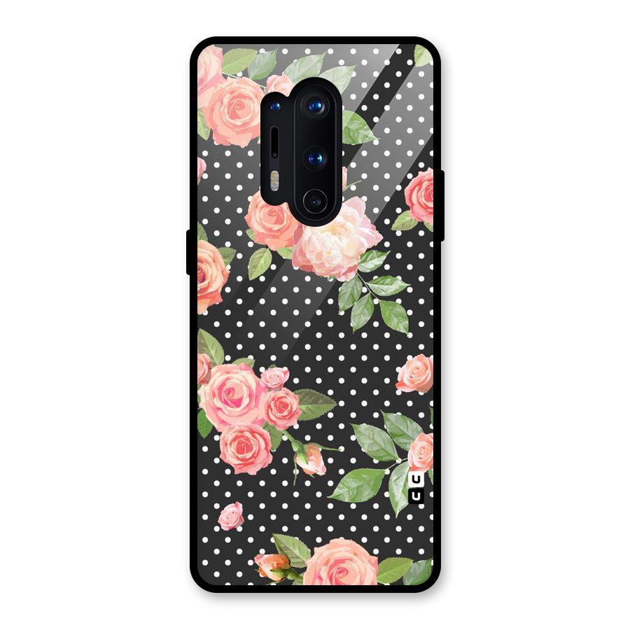 Polka Peach Glass Back Case for OnePlus 8 Pro
