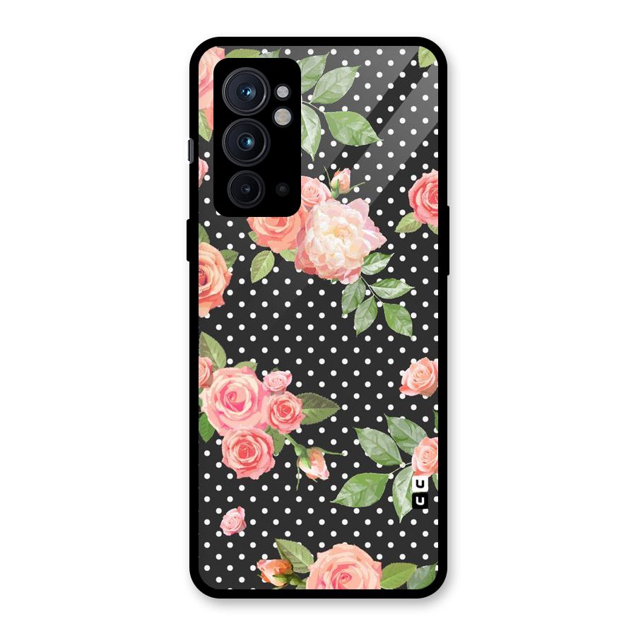 Polka Peach Glass Back Case for OnePlus 9RT 5G