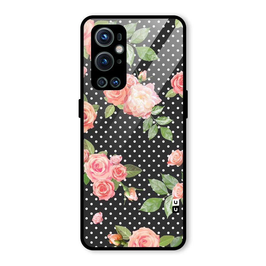 Polka Peach Glass Back Case for OnePlus 9 Pro