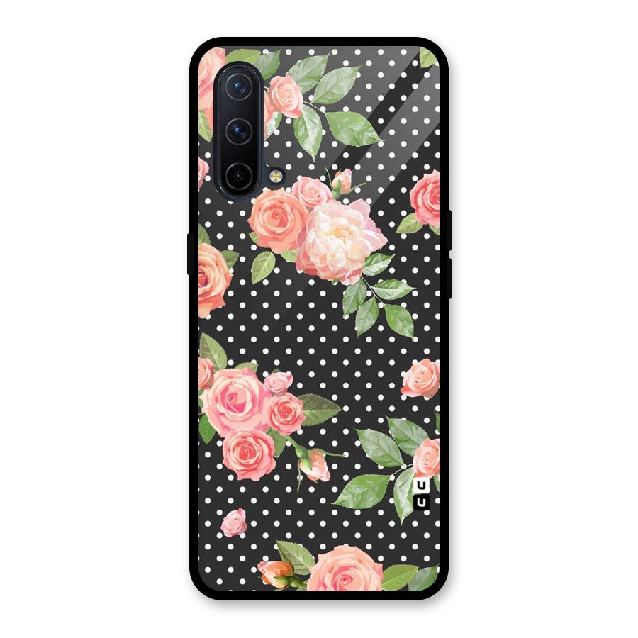 Polka Peach Glass Back Case for OnePlus Nord CE 5G