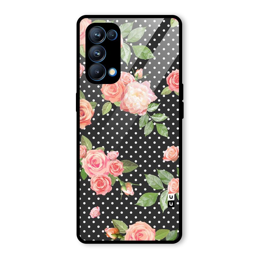 Polka Peach Glass Back Case for Oppo Reno5 Pro 5G