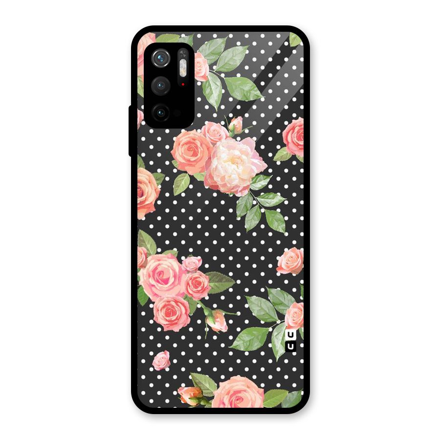 Polka Peach Glass Back Case for Poco M3 Pro 5G