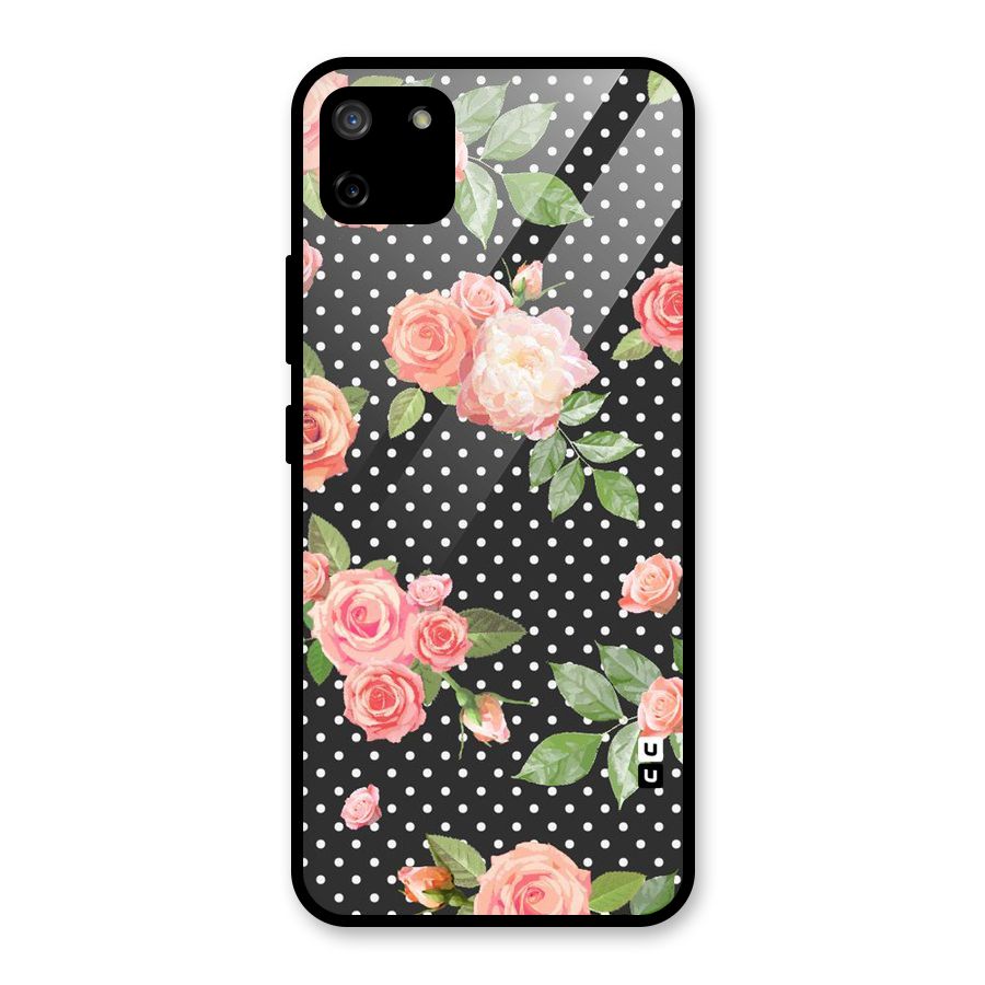 Polka Peach Glass Back Case for Realme C11