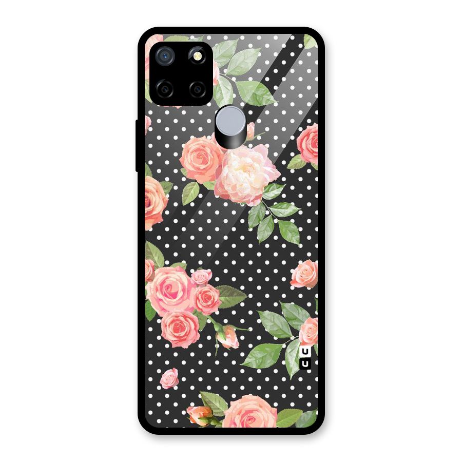 Polka Peach Glass Back Case for Realme C12