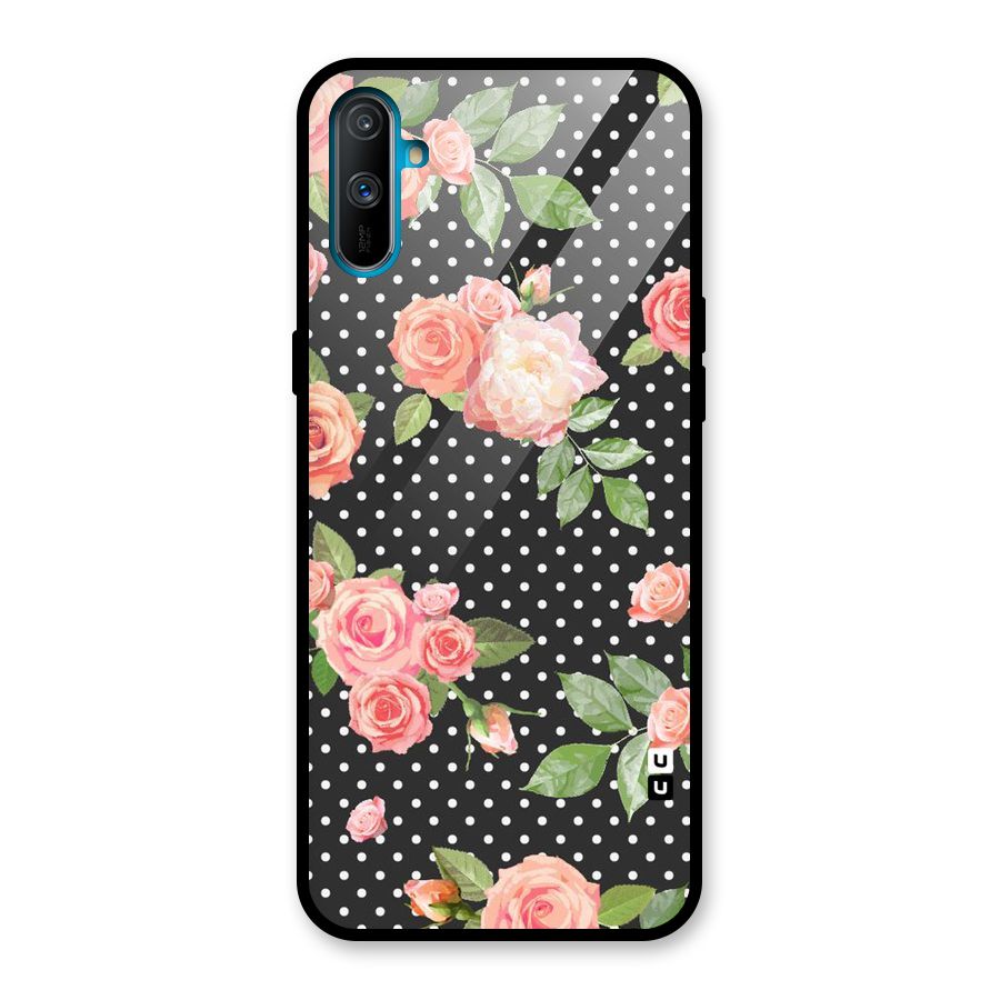 Polka Peach Glass Back Case for Realme C3